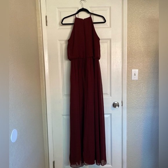 Chiffon High Neck A-Line Princess Dress - Picture 4 of 11